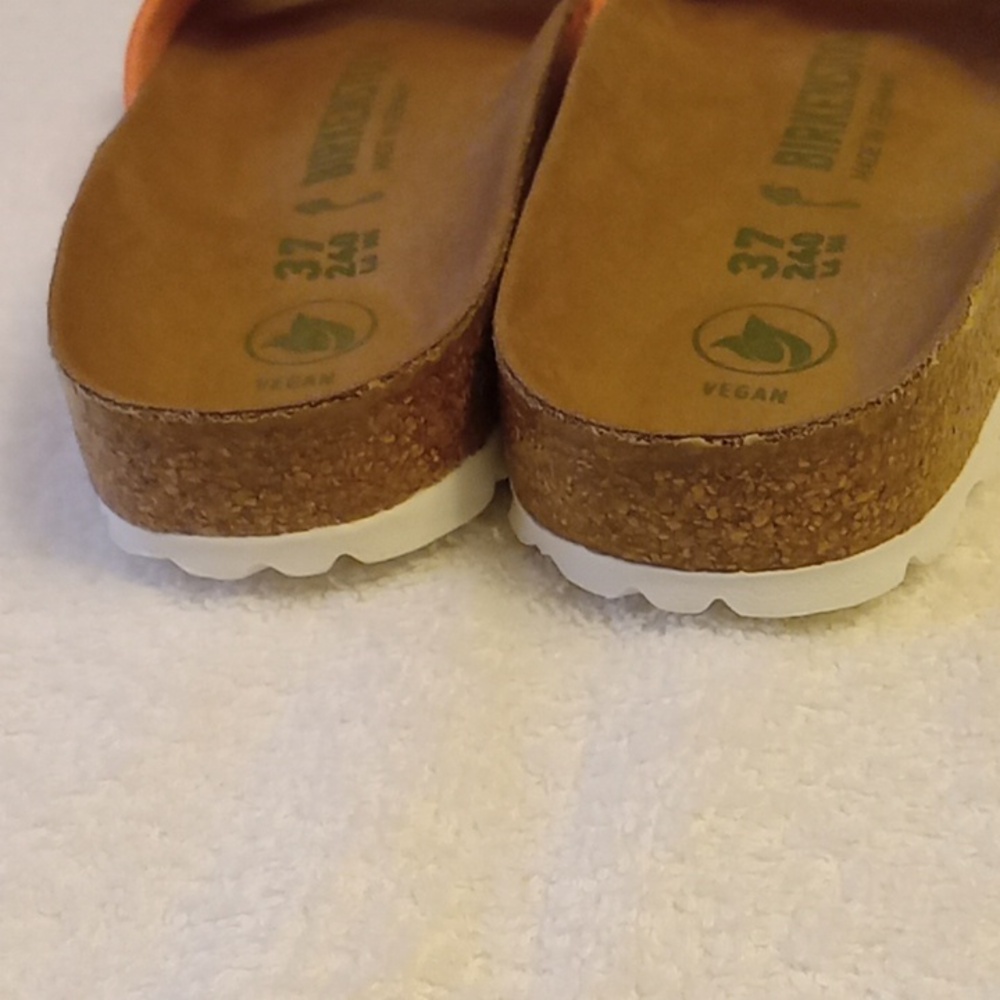 Birkenstock Size 6 (37) Coral Madrid Vegan Sandals /blushed Flamigo Birko-flo - Picture 8 of 9